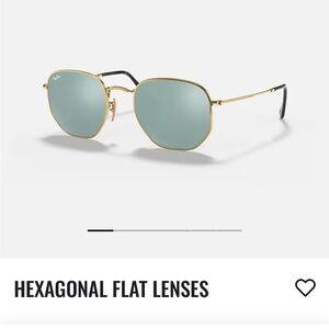 Ray-Ban Hexagonal Flat Lenses (Silver Flash, Polished Arista Gold)